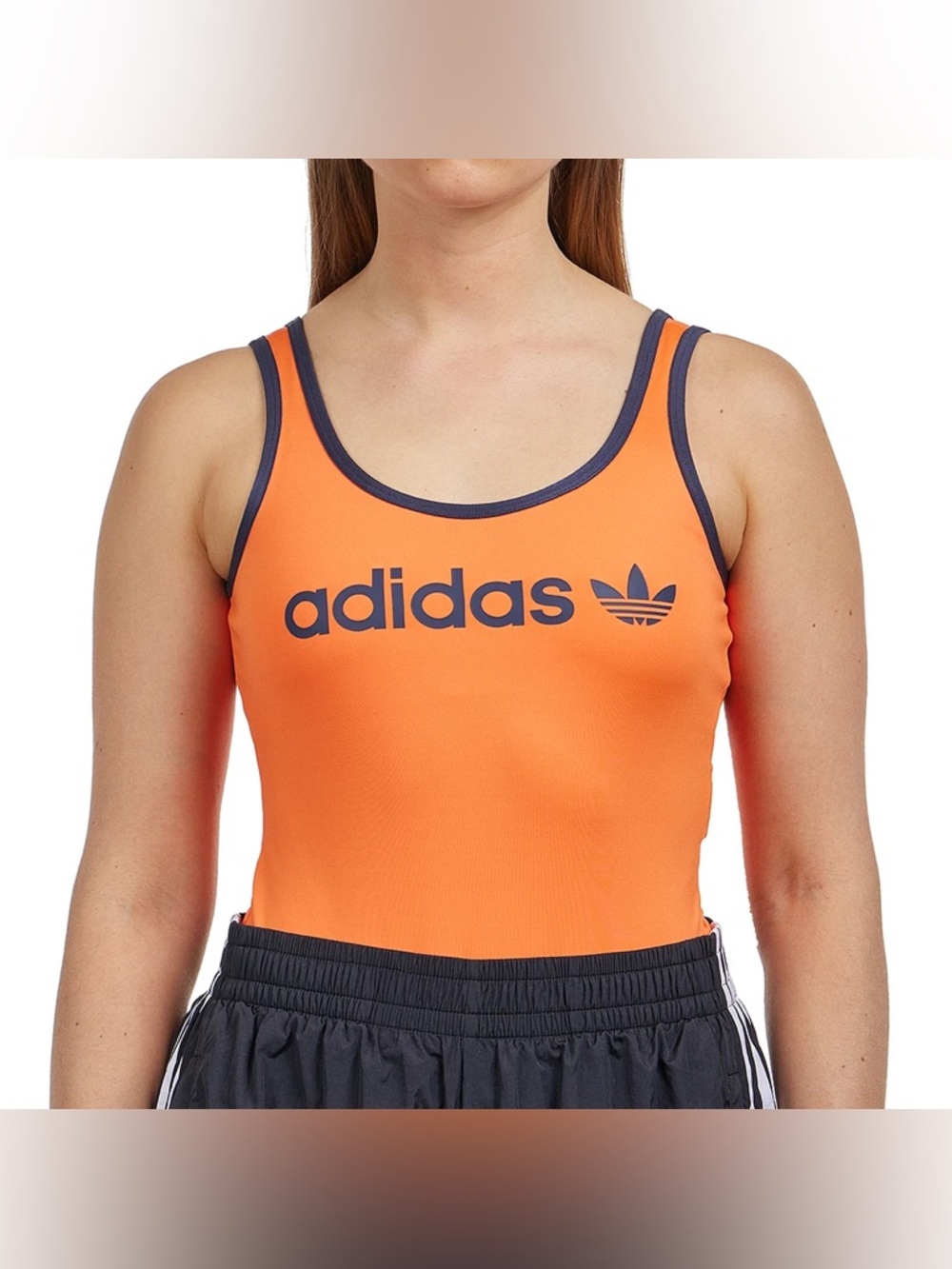 Adidas Originals [S] Linear Logo Bodysuit Orange JC7767